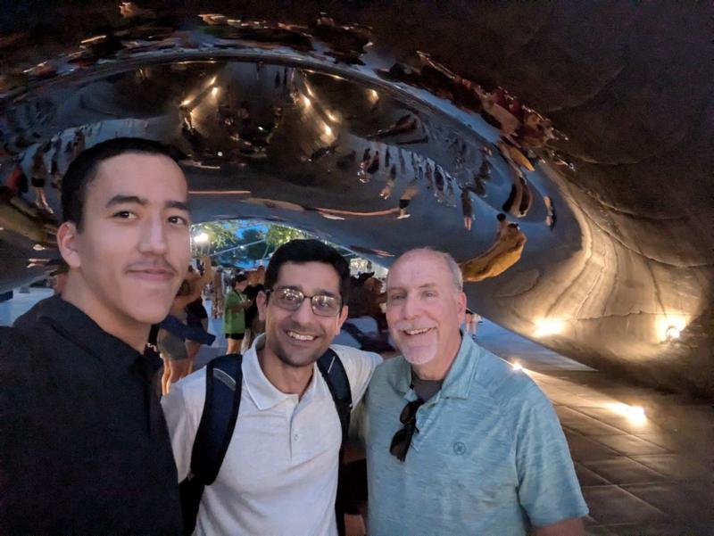 Me with Hossein, our CTO, and Norm, a sales manager for us