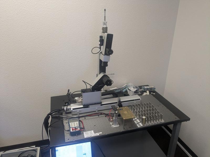 The cell with the arm on a linear rail