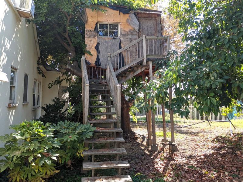 The original house had a treehouse, which we sadly had to take down