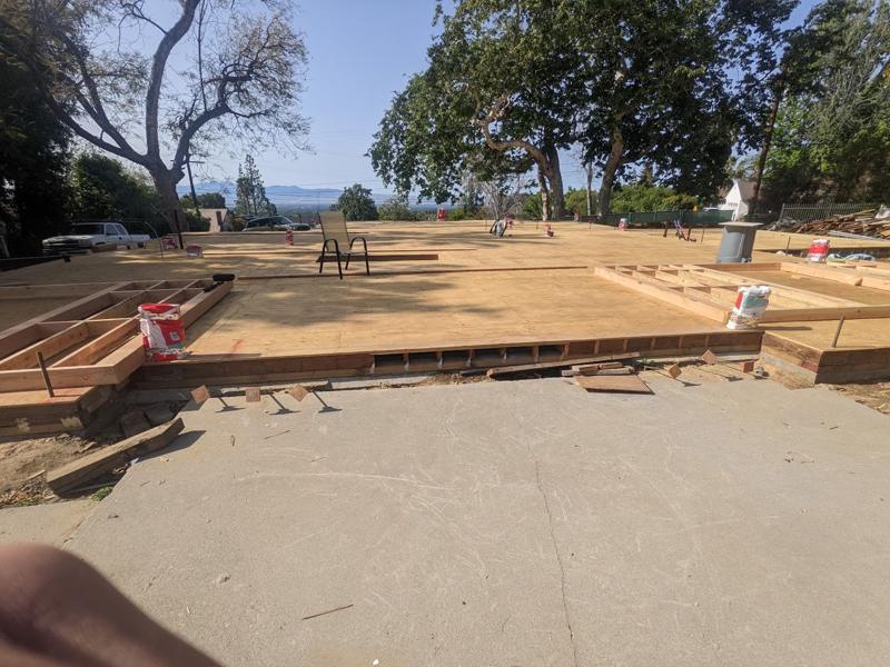 First story with just the foundation and floor