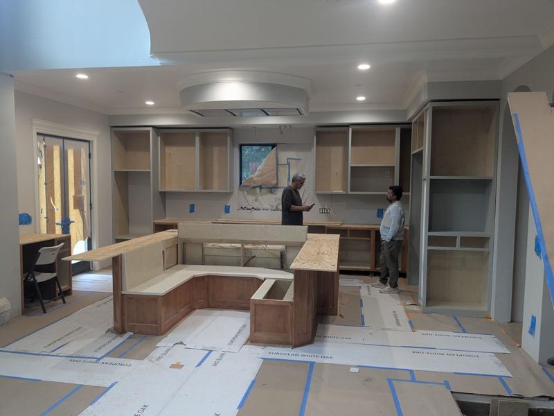 Kitchen under construction