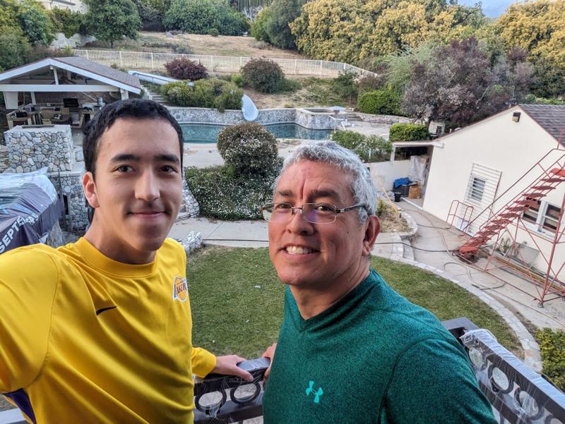 My dad and me on the balcony right after we installed it